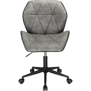 SVITA Schreibtischstuhl bequemer Bürostuhl ohne Armlehnen Kunstleder Hellgrau - Hellgrau