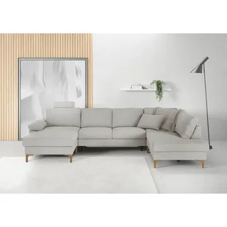 Candy Wohnlandschaft Polyester 2-Sitzer Silber