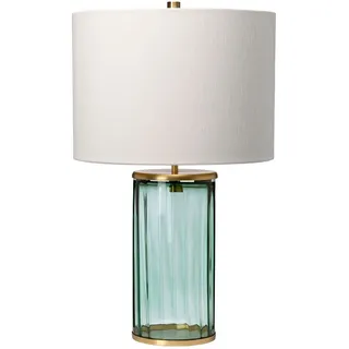 Elstead Lighting Tischleuchte , Grün, Messingfarben , Metall, Glas, Textil , 60.4 cm , Grüner Punkt, RoHS , Lampen & Leuchten, Innenbeleuchtung, Tischlampen, Tischlampen