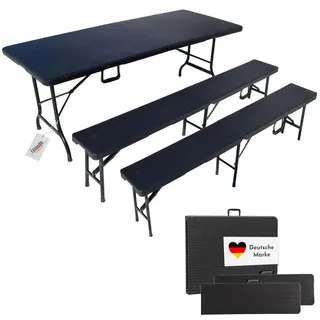 Lemodo Bierzeltgarnitur 7-tlg. Schwarz