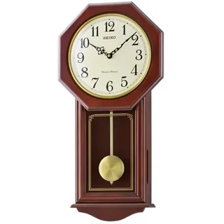 Seiko Clocks Wanduhr Pendel QXH076B Wanduhr - Braun, Gelb
