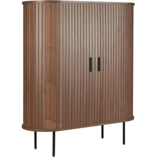 Möbilia Kommode 100 x 118 x 40 cm Walnuss / Schwarz