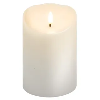 goobay LED Echtwachskerze 10 x 15 cm weiß