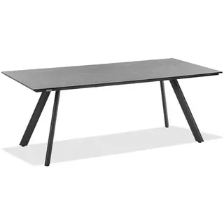 Niehoff Garden Gartentisch , Anthrazit, Grau , Kunststoff , rechteckig , Stativgestell , 95x76x220 cm , wetterbeständig , Gartenmöbel, Gartentische, Gartentische