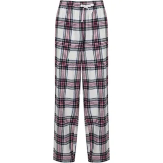 SF Women SK083 | Damen Tartan Lounge Pants - Farbe: White-Pink Check - Größe: S