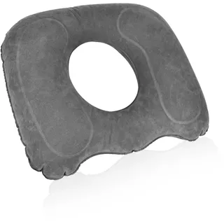 YHNDECO Sitzkissen Orthopädisch Aufblasbar, Hämorrhoiden Sitzkissen, Ergonomisches Steißbeinkissen für Rollstühle Bürostuhl Stuhl Anti Hämorrhoiden(Grau)