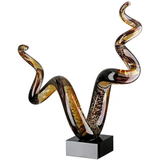 Gilde "Skulptur Tabas schwarz", Abstrakt modern Designskulptur Dekoobjekt Wohnzimmerdeko,