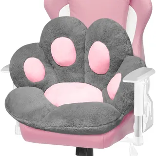 ELFJOY Bequemes Stuhlkissen, Plüsch-Katzenpfoten-Kissen, faules Sofa-Sitzkissen, gemütliches Bodenkissen, Sitzkissen, Geschenk für Mädchen (grau) 7060 cm