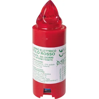 LA BRIANTINA Elektrisches LED-Teelicht Stilo 9,5 x Ø 3,3 cm rot