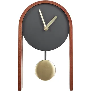 Beliani Tischuhr Blatten 16 cm Schwarz