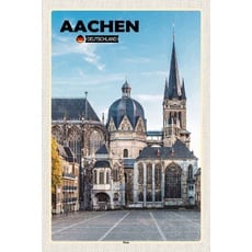 Blechschild 20x30 cm - Aachen Deutschland Dom Architektur