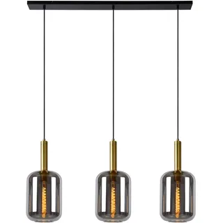 LUCIDE JOANET - Pendelleuchten - 3xE27 - Rauchfarbe Grau