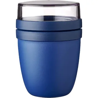 Mepal - Lunchpot Ellipse - Vivid Blue – 500 ml praktischer Reisebecher, Joghurtbecher, To go Becher – Geeignet für Tiefkühler, Mikrowelle und Spülmaschine, 700 ml