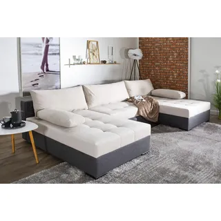 Collection AB Wohnlandschaft Polyester U-Form 3-Sitzer Grau