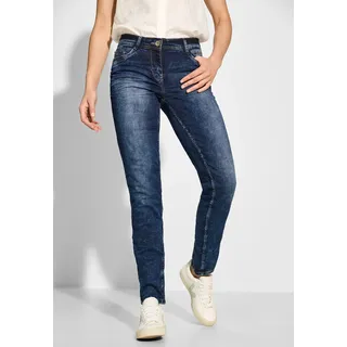 Cecil Damen, Style Scarlett 1-knopf 59 Jeans Casual Fit, Mid Blue wash), / 30L EU
