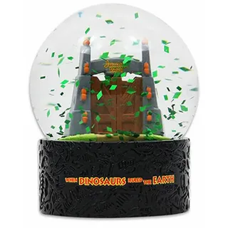 Half Moon Bay Schneekugel Jurassic Park Eingangstüren – 6,5 cm große Kristalltasche mit LED-Licht – Jurassic Park Dekoration – Offizielle Lizenz