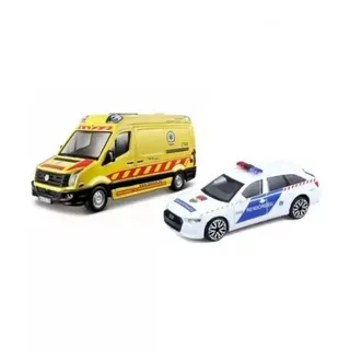 Bburago: Krankenwagen und Polizeiauto mit ungarischen Aufschriften