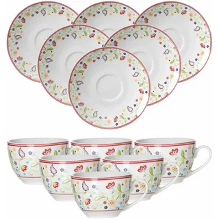 Ritzenhoff & Breker Kaffeetasse mit Untertasse 0,22 l Bunt 6 St.