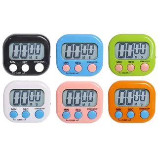 Anlising Eieruhr Digital, 6PCS Digitaler Küchentimer 6 Farben, Timer Digital, Magnetische Stoppuhr Küchentimer, Eieruhr mit Einklappbarer Ständer, Stoppuhr Timer, für Kochen, Backen, Studieren, Sport