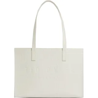 Ted Baker Schultertasche Croccon Croc Effect Icon Bag Ivory creme - Weiß