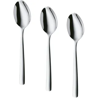 WMF Boston Espressolöffel 10,8 cm, Cromargan Edelstahl poliert, glänzend, spülmaschinenfest (Packung mit 3)