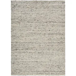 Linea Natura Handwebteppich , Grau, Schwarz , Textil , Uni , rechteckig , 130x190 cm , Oeko-Tex® Standard 100 , für Fußbodenheizung geeignet, beidseitig verwendbar, in verschiedenen Größen erhältlich , Teppiche und Böden, Teppiche, Schafwollteppiche