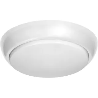 Miratic Deckenleuchte Rund 2 x E27 Wandleuchte Fassung 40W Matter Lampenschirm IP44 IK10 Schutzklasse II (Weiß)