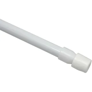 GARDINIA Klemmstangen, Ausdrehbar, Gardinenstange ohne Bohren und Schrauben, Ø 6/8 mm, 45-65 cm, Weiß, 2 Stück