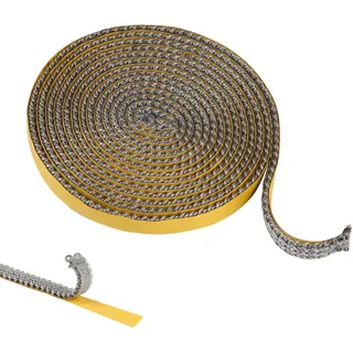 MIGUBIGU 1 Stück Kamin Dichtband 3 mm x 10 mm x 2.5 m, Ofendichtschnur, Selbstklebend Dichtband, Dichtungsbander für Kaminofen, Kamin, Kamintür, Ofenrohr, Ofentür Dichtung, Hitzebeständig bis 600° C