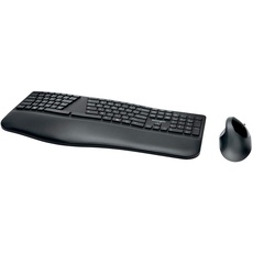 Kensington Pro Fit Ergo Wireless Keyboard and Mouse - Tastatur-und-Maus-Set - kabellos - 2.4 GHz, Bluetooth 4.0 - Italienisch - Schwarz