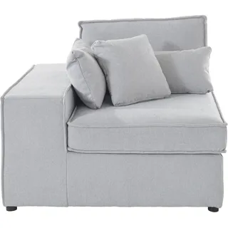 Sofaelement OTTO HOME "Florid", grau (hellgrau), B:100cm H:75cm T:100cm, Baumwollmix (60% Baumwolle/40% Leinen);Struktur fein (100% Polyester);Samtoptik (100% Polyester);Samtvelours (100% Polyester);Struktur (100% Polyester);Struktur recycelt (100% recyceltes Polyester), Polsterelemente, Sofaelement, als Teil eines Modulsofas,, fester Sitzkomfort, auch in Cord