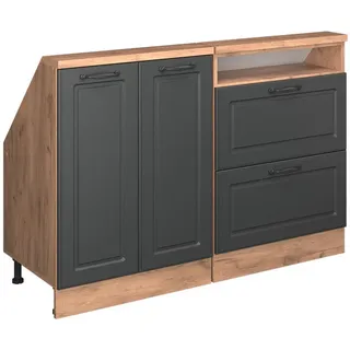 Vicco Dachschrägenschrank-Set Rion Anthrazit Landhaus 2er Set , Holzwerkstoff , Rechteckig , 120x83.8x46 cm , Kleinmöbel, Kommoden, Kommoden