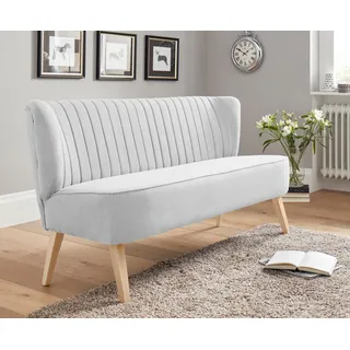 Home Affaire Couch Polyester 2-Sitzer Silber