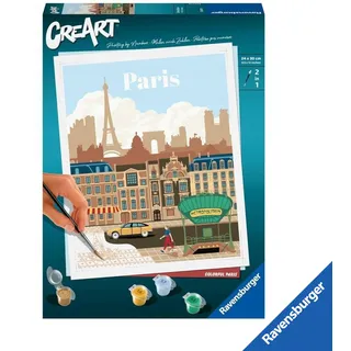 Ravensburger CreArt Malen nach Zahlen Paris Kreativ-Set für Kinder