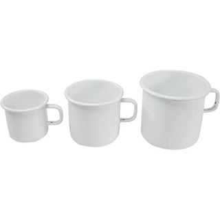 HOME 2366812 Set 6-teilig Emaille Latte Cm 12 Töpfe und Vorbereitung Küche