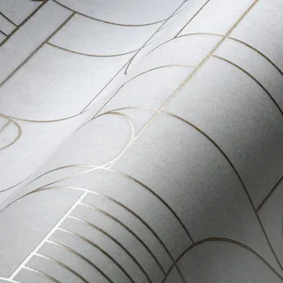 A.S. Création Livingwalls Home Spa Art Deco (Creme, Grafisch,