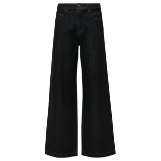 s.Oliver Schwarz LABEL Damen 2170572 Jeans Hose, Suri Wide Leg, Grey/Black, 36/30