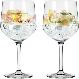 Ritzenhoff Ginglas , Gelb, Grün, Orange, Rot , Glas , 720 ml , 10.7x21.8x10.7 cm , Fsc, Made in Germany , Gläser, Longdrinkgläser