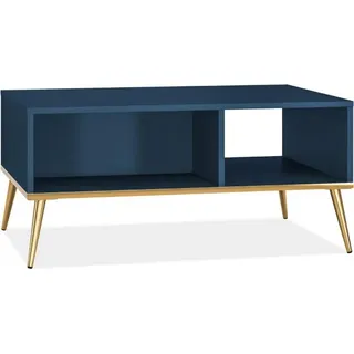 KONSIMO Couchtisch "ARICIA", Marineblau, Holz, ELEGANT, 90x42x60cm - Blau