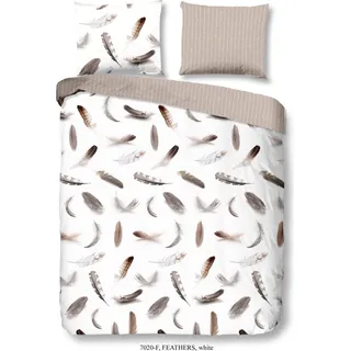 Good Morning Bettbezug "veren" - Weiß - (140x200/220 cm) - Baumwolle 100% Flanell - Weiß