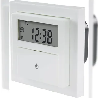 Sygonix SY-4504968 Unterputz-Timer digital Wochenprogramm 1800 W Countdown-Funktion, inkl. Aufputzr