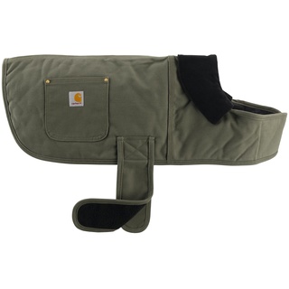 Carhartt Firm Duck Isolierter Hundemantel, Armeegrün/Messing, Größe XL