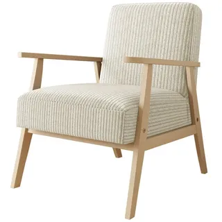Mirjan24 Sessel Retro Cord , Braun , Holz , Kiefer , Rechteckig , 59x76x67 cm , Wohnzimmer, Sessel, Polstersessel