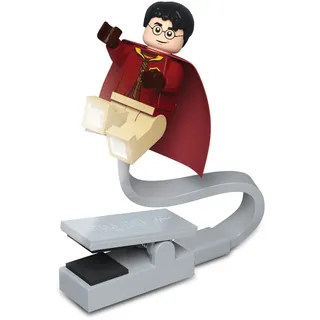 Lego Harry Potter - Harry Verstellbare USB- und batteriebetriebene LED-Lampe zum Lesen von Büchern für Potterheads - 76 mm große Figur (CL29) - Inklusive 2 CR2025-Batterien