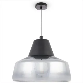 Paco Home DIARA 1-flg. Ø 23,5 cm schwarz Glas