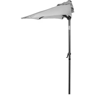 Butlers Sonnenschirm Siesta , Grau , Metall, Textil , 184x94 cm , Sonnenschutz, Sonnenschirme