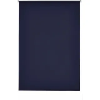 Seitenzugrollo K-HOME "Klemmfix-Rollo" Gr. 7, blau (marine), B:100cm H:150cm, Polyester, Rollos, Seitenzugrollo, 1 Stück