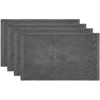Butlers Gästehandtuch (4er Set) Fabulous , Grau , Textil , 30x50 cm , Heimtextilien, Badtextilien, Gästehandtücher