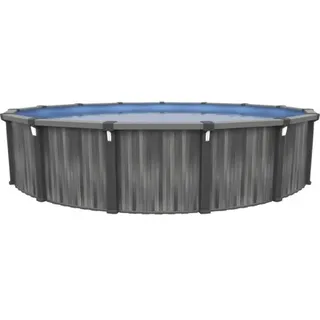 Aufstellpool Stahlwandpool rund 457 x 132 cm 20500 l grau