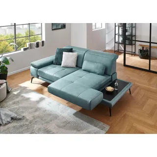 Die PlanBar Recamiere »MP-IN20126 optional mit Drehsitzfunktion« Inkl. Kopfteilverstellung, Federkern oder Kaltschaumpolsterung, blau